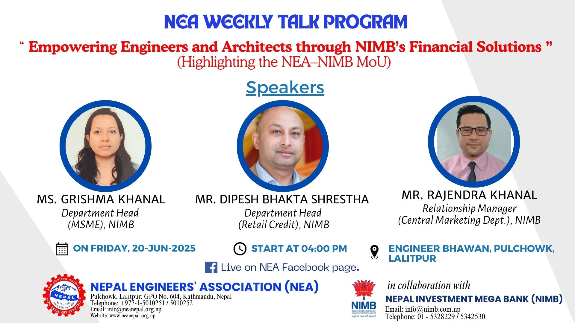 Empowering Engineers and Architects through NIMB Financial Solutions (Highlighting NEA–NIMB MoU)