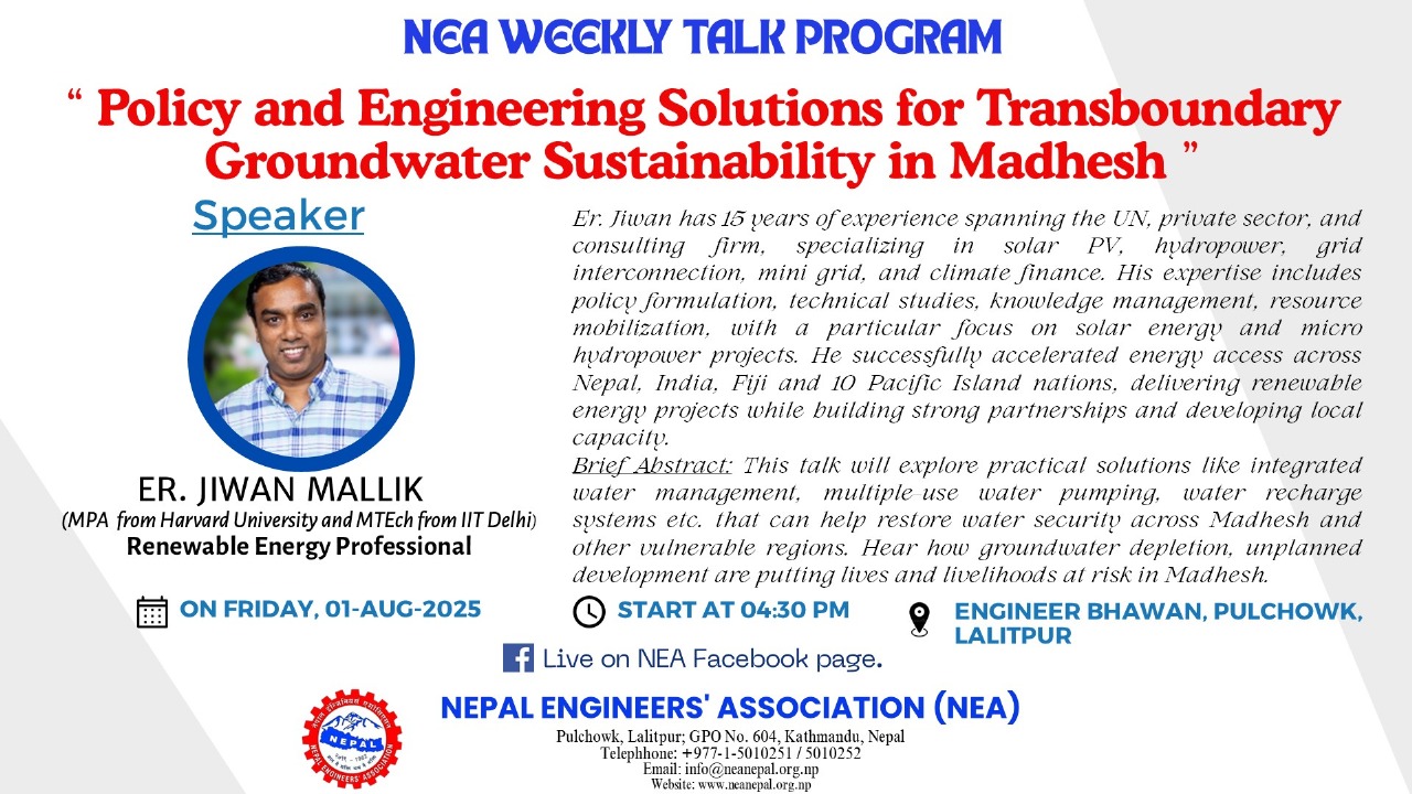 Policy and Engineering Solutions for Transboundary Groundwater Sustainability in Madhesh